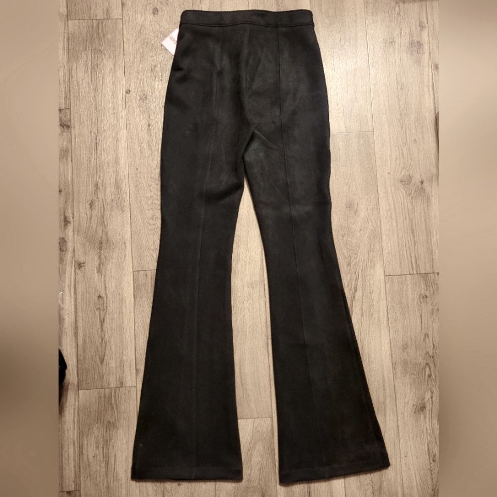 Spanx The Perfect Pants Suede High Rise Flare Pants Black Size S - Picture 4 of 9